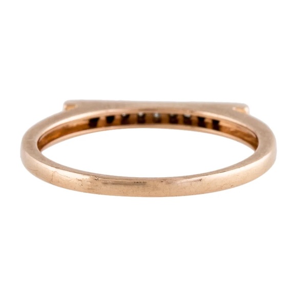 Dana Rebecca Sylvie 14K Rose Gold Bar Ring - Picture 5 of 9